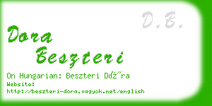 dora beszteri business card